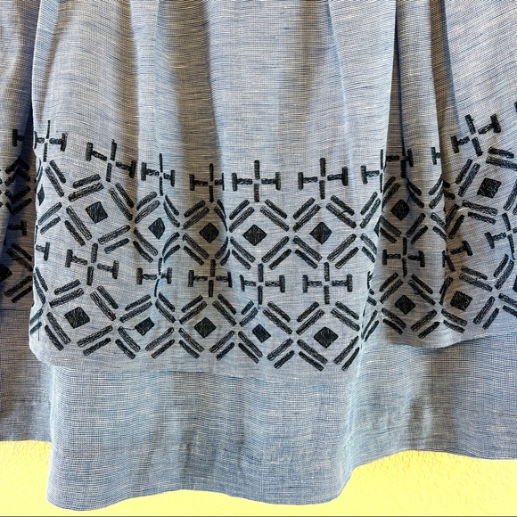 Odille Anthropologie Women's Tiered Ruffle Embroidered Skirt. Sz 4 - Picture 3 of 10